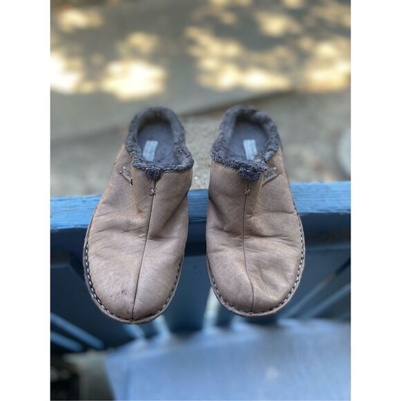 Teva Women’s Kiru 4060 Brown Leather Faux Fur Slip On Mules Shoes Sz 9 - Picture 3 of 10